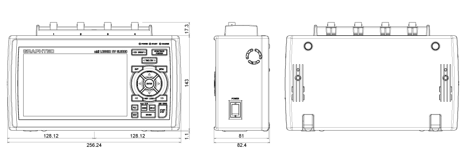 GL2000 External Dimensions with cover