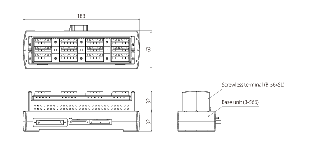 Screwless terminal (B-564SL) with Base unit (B-566)